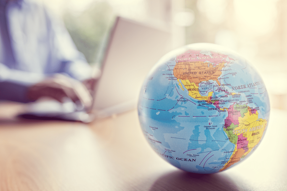 A map of the world showing the geographical proximity of nearshore software development countries