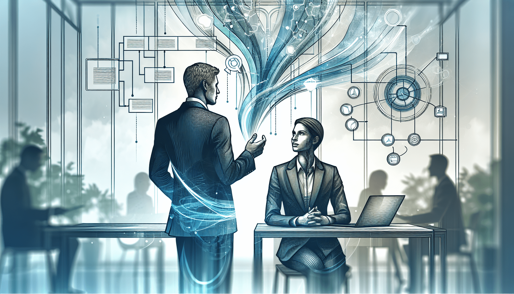 Illustration of effective communication between a manager and an employee