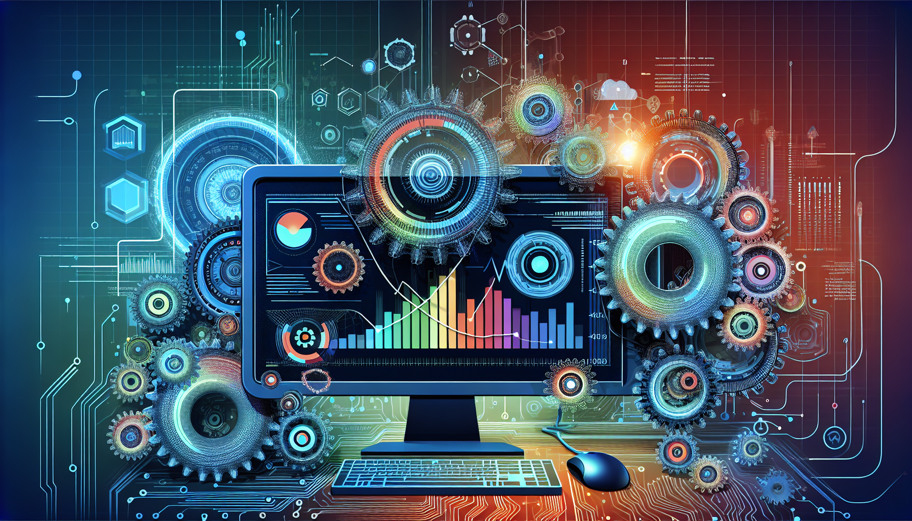 An artistic representation of enhancing test coverage using AI technologies.