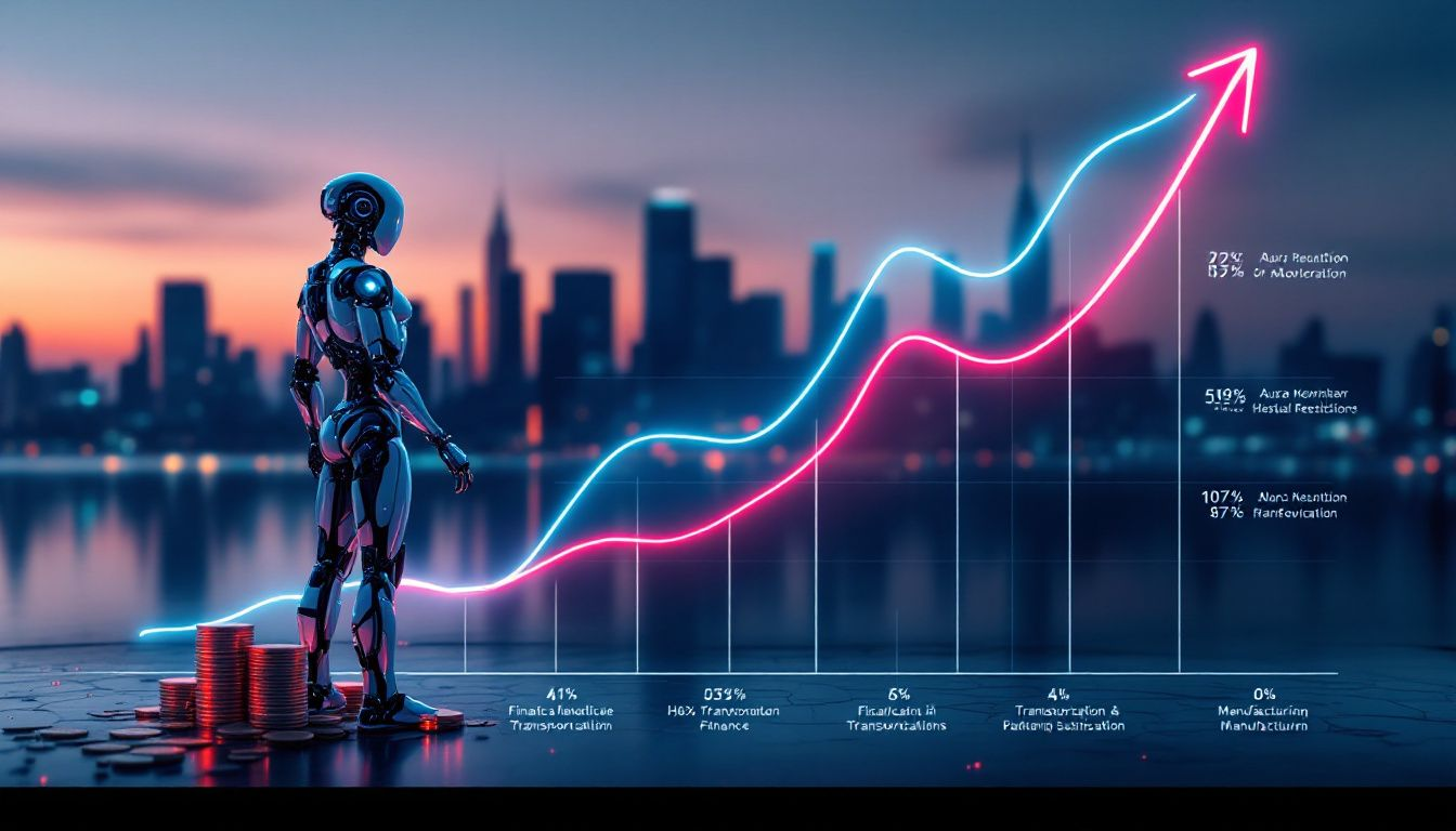 An image representing the real-world impacts of autonomous AI on various industries.